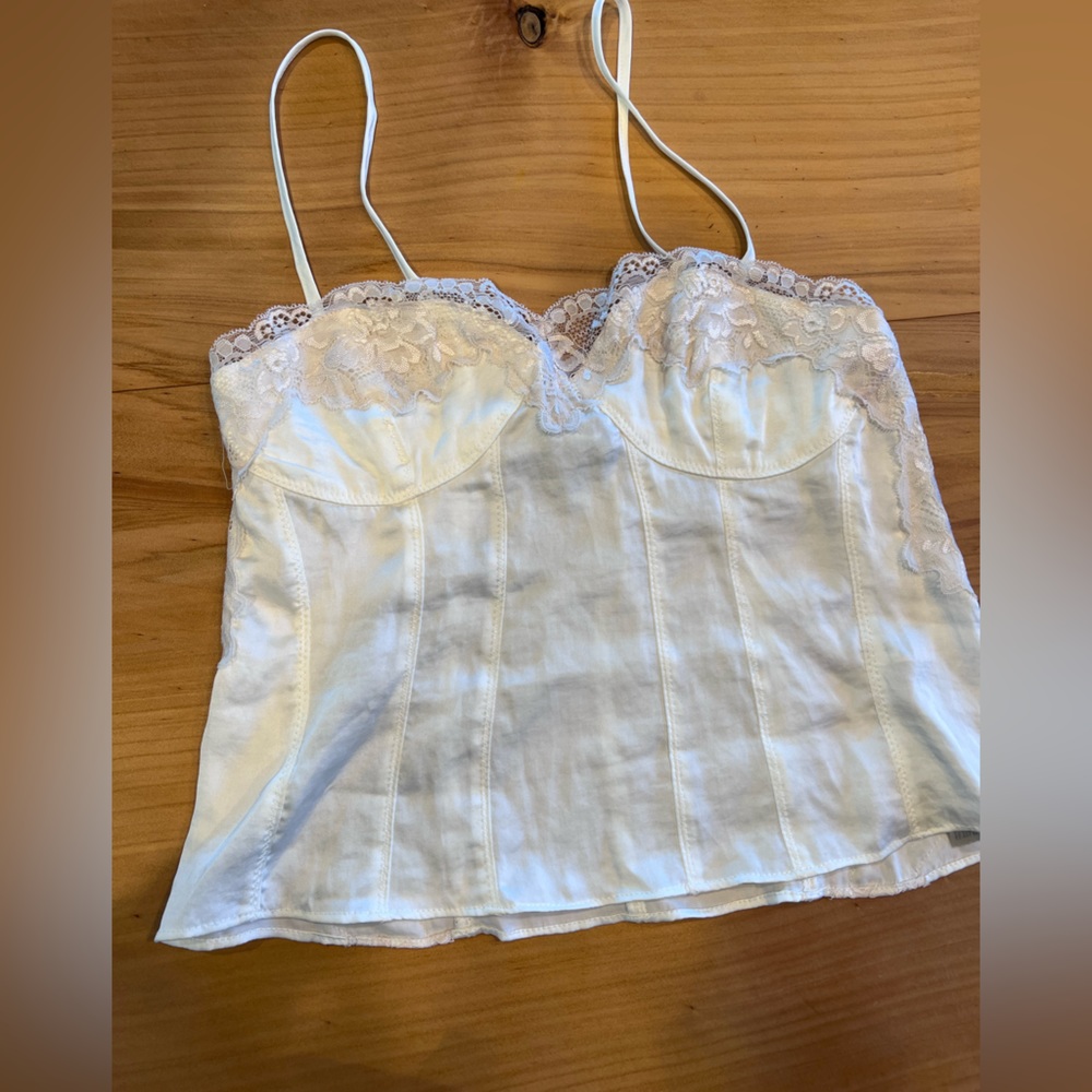 Cream Free People Lacy intimate Camisole extra small